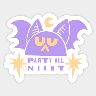 Party all night Sticker